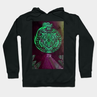 the pyramid calendar in aztec ecopop dragon warfare art Hoodie